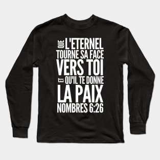 Numbers 6-26 His Face Shine Toward You French Long Sleeve T-Shirt